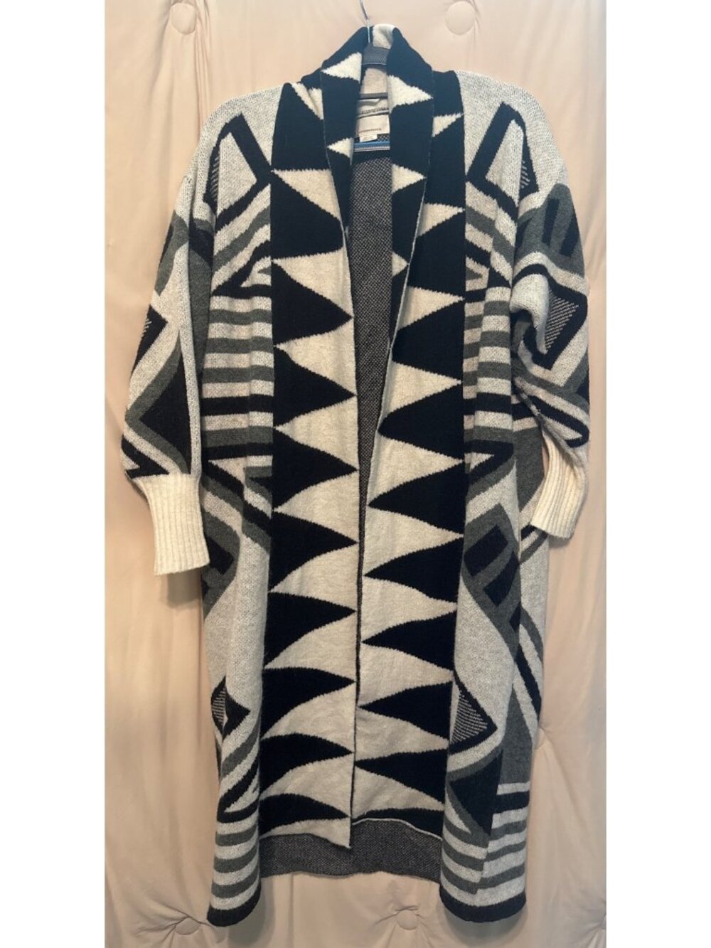 Anthropologie Geometric Christienne Knit Duster Cardigan OSFA Aztec
